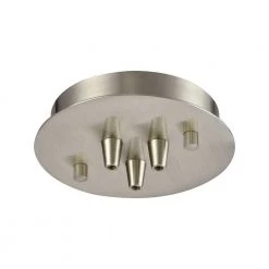 Illuminaire Accessories 3-Light Satin Nickel Small Round Canopy by Titan Lighting