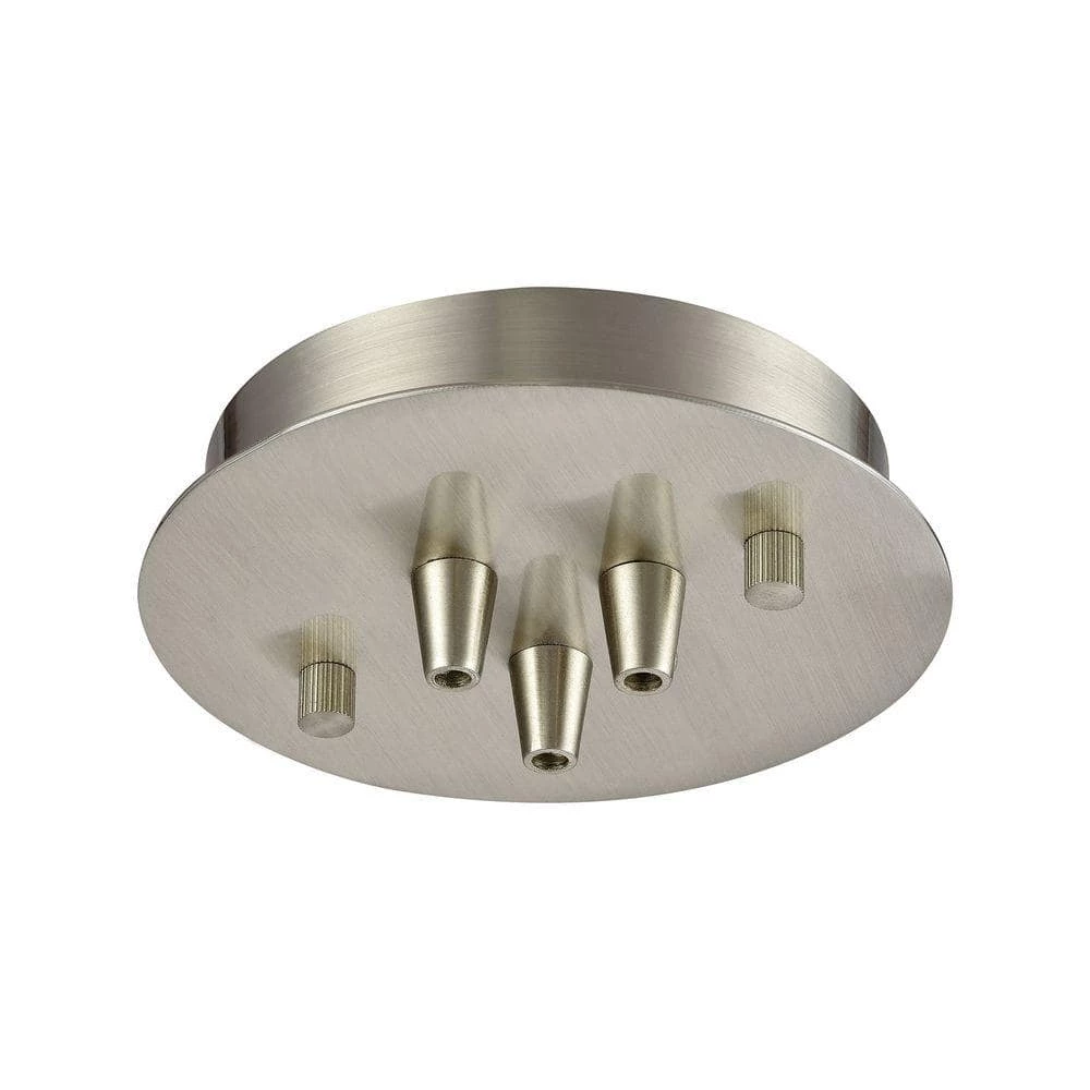 Illuminaire Accessories 3-Light Satin Nickel Small Round Canopy by Titan Lighting 3 Illuminaire Accessories 3-Light Satin Nickel Small Round Canopy by Titan Lighting