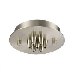 Illuminaire Accessories 7-Light Satin Nickel Small Round Canopy by Titan Lighting