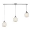 Fusion 3-Light Linear Satin Nickel Pendant with White Mosaic Glass by Titan Lighting -Titan Lighting sale2022 satin nickel titan lighting chandeliers tn 5461 64 1000