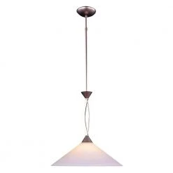 Elysburg 1-Light Satin Nickel Ceiling Mount Pendant by Titan Lighting