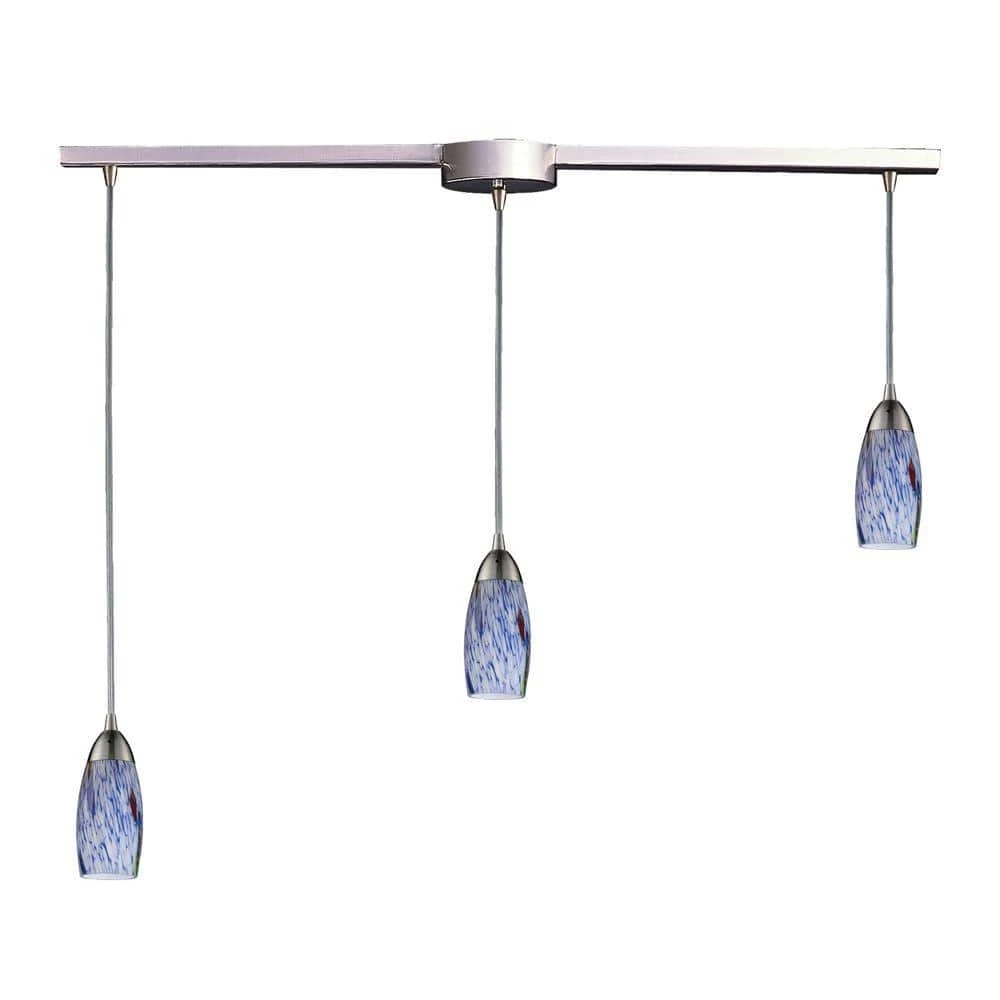 Milan 3-Light Satin Nickel Ceiling Pendant by Titan Lighting 3 Milan 3-Light Satin Nickel Ceiling Pendant by Titan Lighting