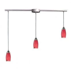 Milan 3-Light Satin Nickel Ceiling Pendant by Titan Lighting