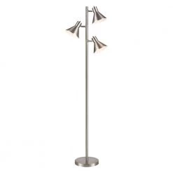 Loman 65 in. Satin Nickel Floor Lamp by Titan Lighting