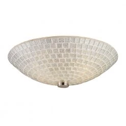 Fusion 2-Light Satin Nickel Ceiling Semi-Flush Mount Light by Titan Lighting