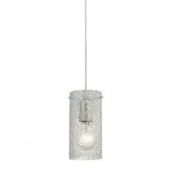 Ice Fragments 1-Light Satin Nickel Pendant by Titan Lighting