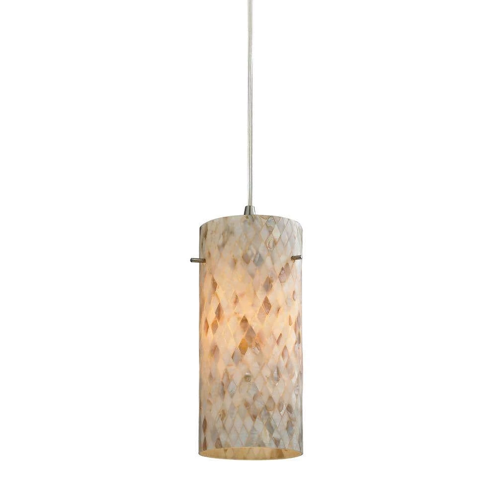 Capri 1-Light Satin Nickel Pendant by Titan Lighting 3 Capri 1-Light Satin Nickel Pendant by Titan Lighting