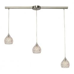 Norgate Collection 3-Light Satin Nickel Mini Pendant by Titan Lighting