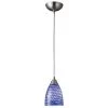 Arco Baleno 1-Light Satin Nickel Pendant with Sapphire Glass Shade by Titan Lighting 2 Arco Baleno 1-Light Satin Nickel Pendant with Sapphire Glass Shade by Titan Lighting -Titan Lighting sale2022 satin nickel titan lighting pendant lights tn 5162 64 1000