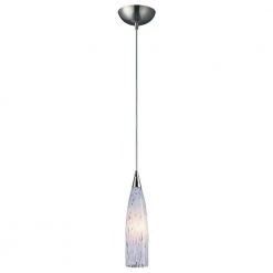 Lungo 1-Light Satin Nickel Ceiling Mount Pendant by Titan Lighting