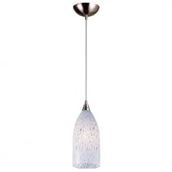 Verona 1-Light Satin Nickel Ceiling Mount Pendant by Titan Lighting
