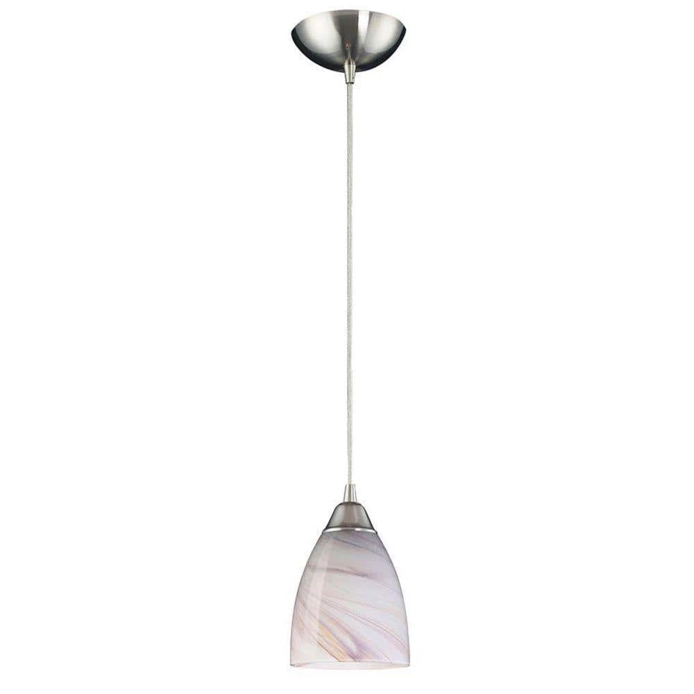 Pierra 1-Light Satin Nickel Ceiling Mount Pendant by Titan Lighting 3 Pierra 1-Light Satin Nickel Ceiling Mount Pendant by Titan Lighting