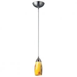 Milan 1-Light Satin Nickel Ceiling Pendant by Titan Lighting