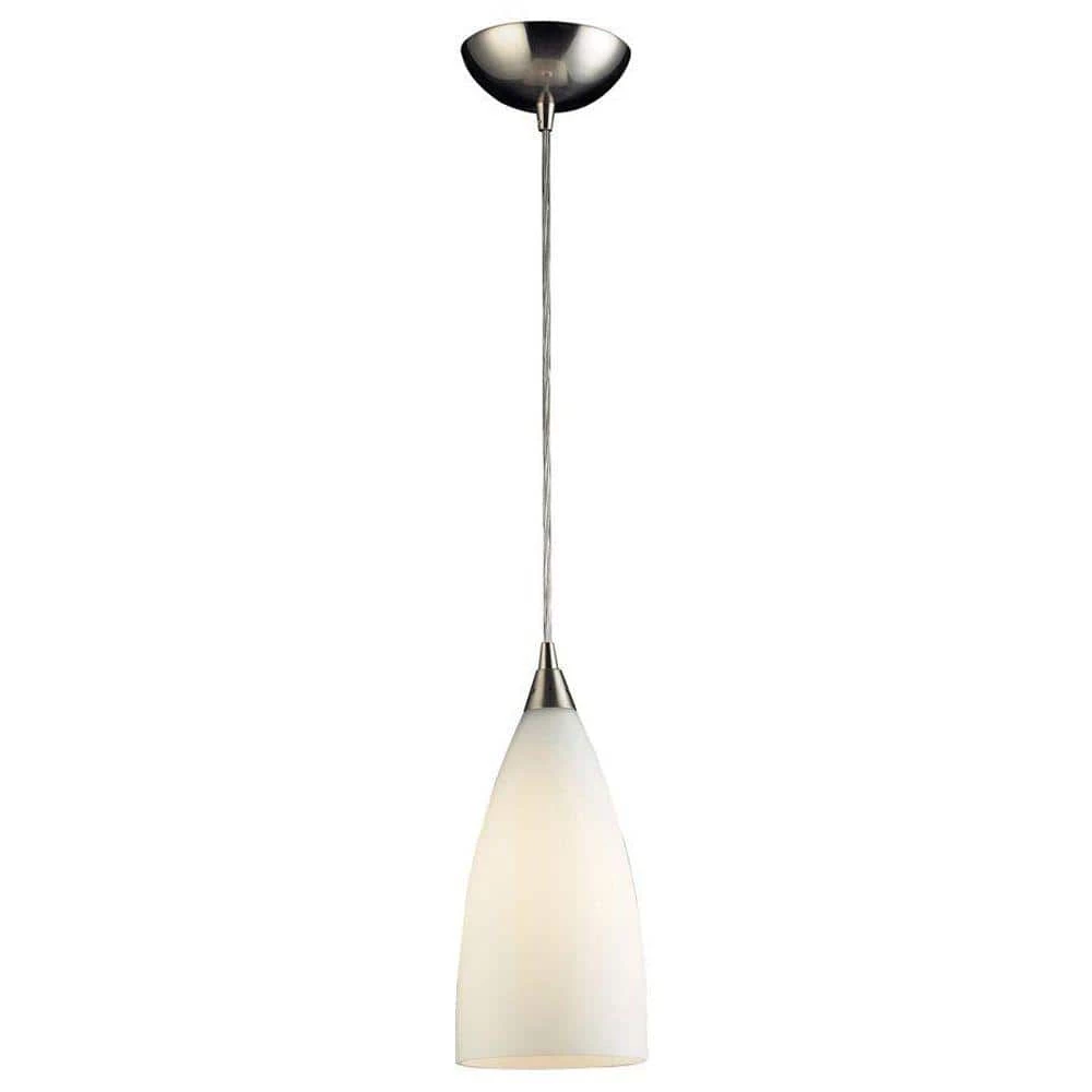 Vesta 1-Light Satin Nickel Ceiling Pendant by Titan Lighting 3 Vesta 1-Light Satin Nickel Ceiling Pendant by Titan Lighting