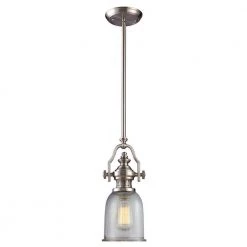 Chadwick 1-Light Satin Nickel Ceiling Mount Pendant by Titan Lighting