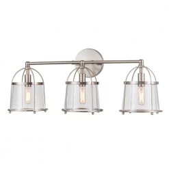 Merrick 24 in. 3-Light Satin Nickel Vanity Light by Titan Lighting