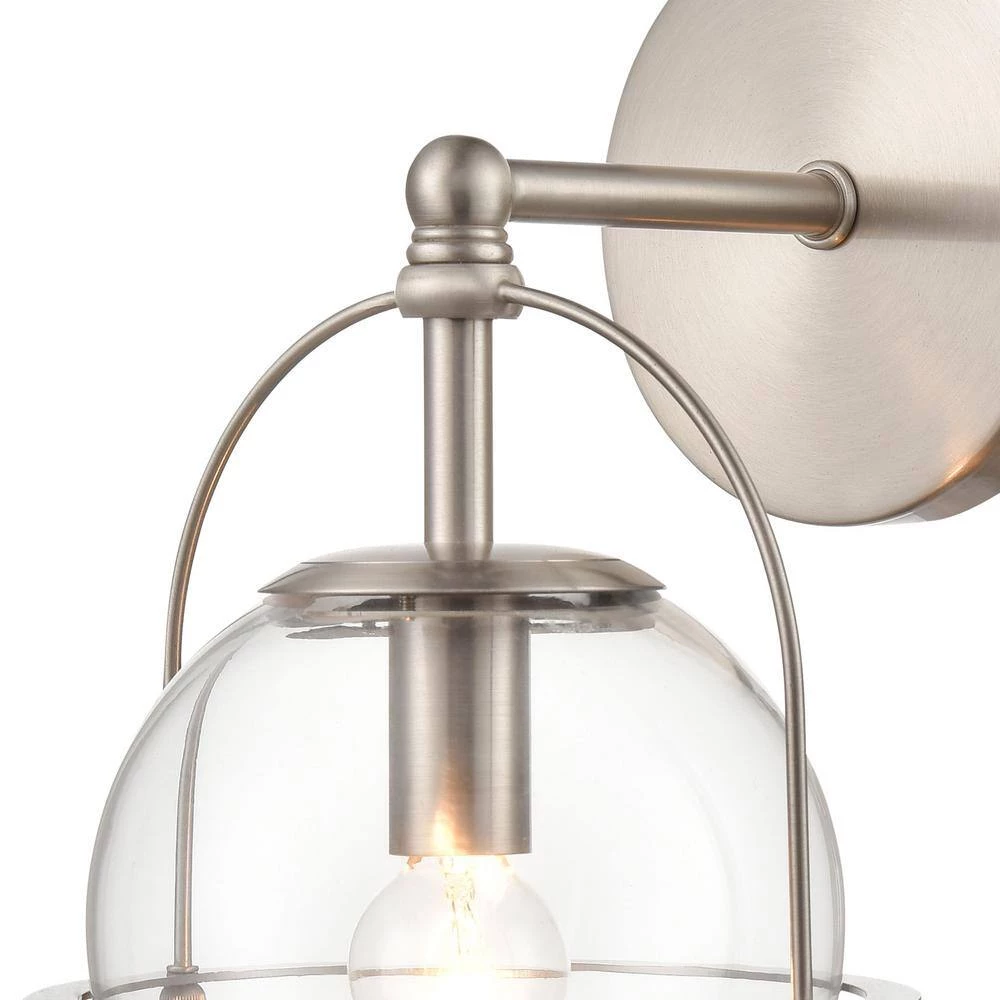 Langford 6 in. 1-Light Satin Nickel Vanity Light by Titan Lighting 6 Langford 6 in. 1-Light Satin Nickel Vanity Light by Titan Lighting - Image 4