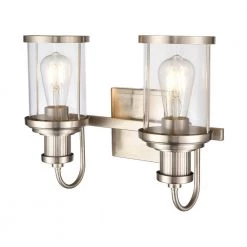 Millburn 15 in. 2-Light Satin Nickel Vanity Light by Titan Lighting -Titan Lighting sale2022 satin nickel titan lighting vanity lighting tnvl 067210617 1f 1000