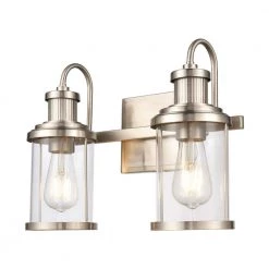 Millburn 15 in. 2-Light Satin Nickel Vanity Light by Titan Lighting