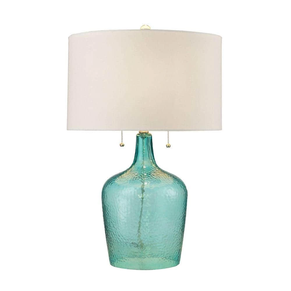 26 in. Hatteras Seabreeze Hammered Glass Table Lamp by Titan Lighting 3 26 in. Hatteras Seabreeze Hammered Glass Table Lamp by Titan Lighting