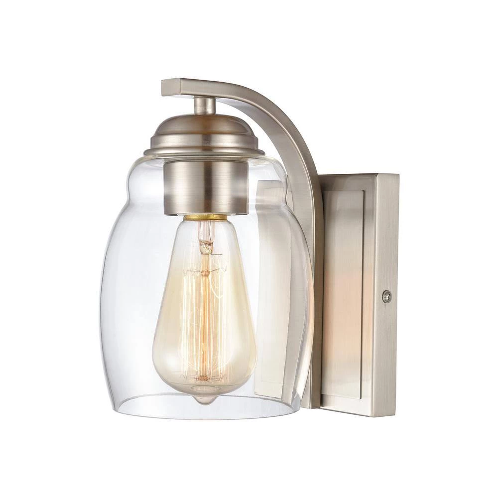 1 Light Brushed Nickel Wall Sconce by Titan Lighting 4 1 Light Brushed Nickel Wall Sconce by Titan Lighting - Image 2