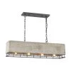 Brocca 4-Light Rectangular Silverdust Iron Chandelier With Concrete And Metal Shade by Titan Lighting -Titan Lighting sale2022 silverdust iron titan lighting chandeliers tn 75630 64 1000