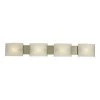 Pannelli 4-Light Stainless Steel and Hand-Moulded White Alabaster Glass Vanity Light by Titan Lighting