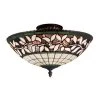English Ivy 3-Light Tiffany Bronze Ceiling Semi-Flush Mount Light by Titan Lighting -Titan Lighting sale2022 tiffany bronze titan lighting chandeliers tn 10549 64 1000