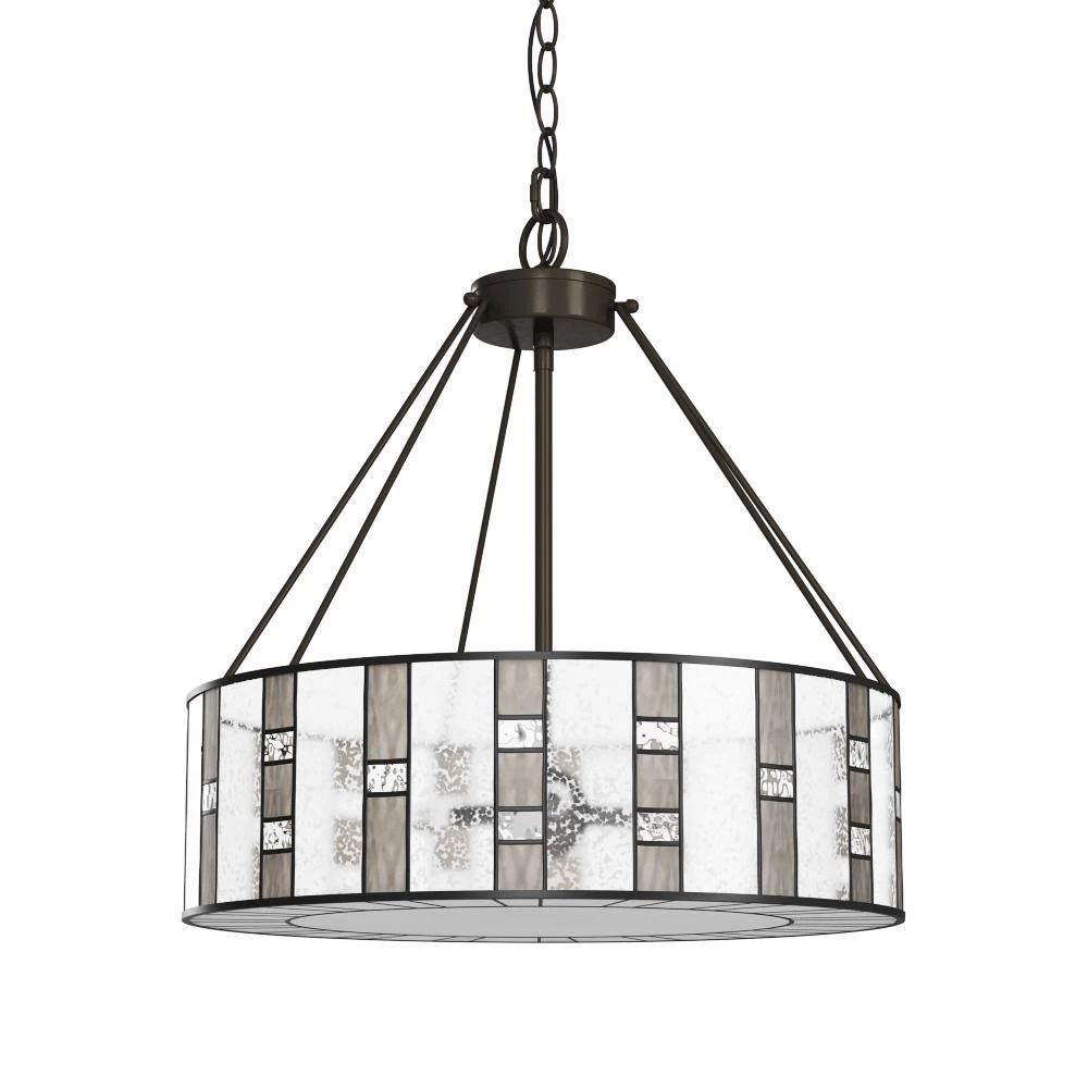 Ethan 3-Light Tiffany Bronze Chandelier by Titan Lighting 7 Ethan 3-Light Tiffany Bronze Chandelier by Titan Lighting - Image 5