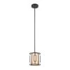 Minden 1-Light Tiffany Bronze with Mica and Frosted Seedy Glass Pendant by Titan Lighting
