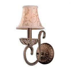 Elizabethan 1-Light Patterned Beige Fabric Mini Shade by Titan Lighting -Titan Lighting sale2022 titan lighting globes shades tn 473574 4f 1000