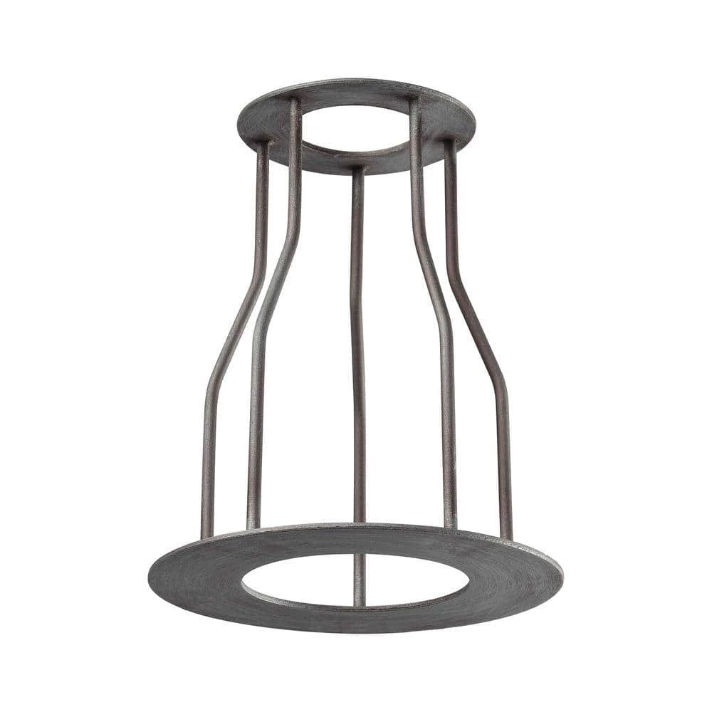 Cast Iron Pipe Optional Cage Shade by Titan Lighting 3 Cast Iron Pipe Optional Cage Shade by Titan Lighting