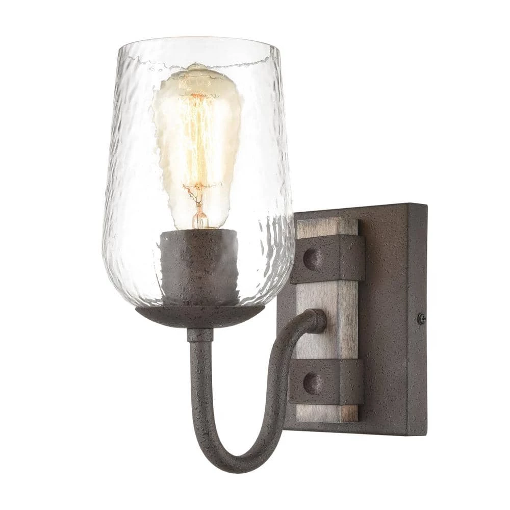 Dillon 5 in. 1-Light Vintage Rust Vanity Light by Titan Lighting 3 Dillon 5 in. 1-Light Vintage Rust Vanity Light by Titan Lighting