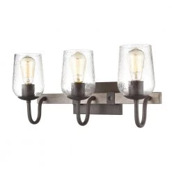 Dillon 22 in. 3-Light Vintage Rust Vanity Light by Titan Lighting