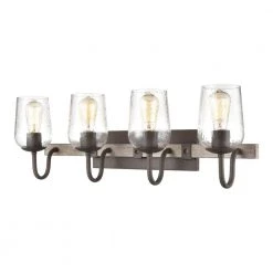 Dillon 30 in. 4-Light Vintage Rust Vanity Light by Titan Lighting