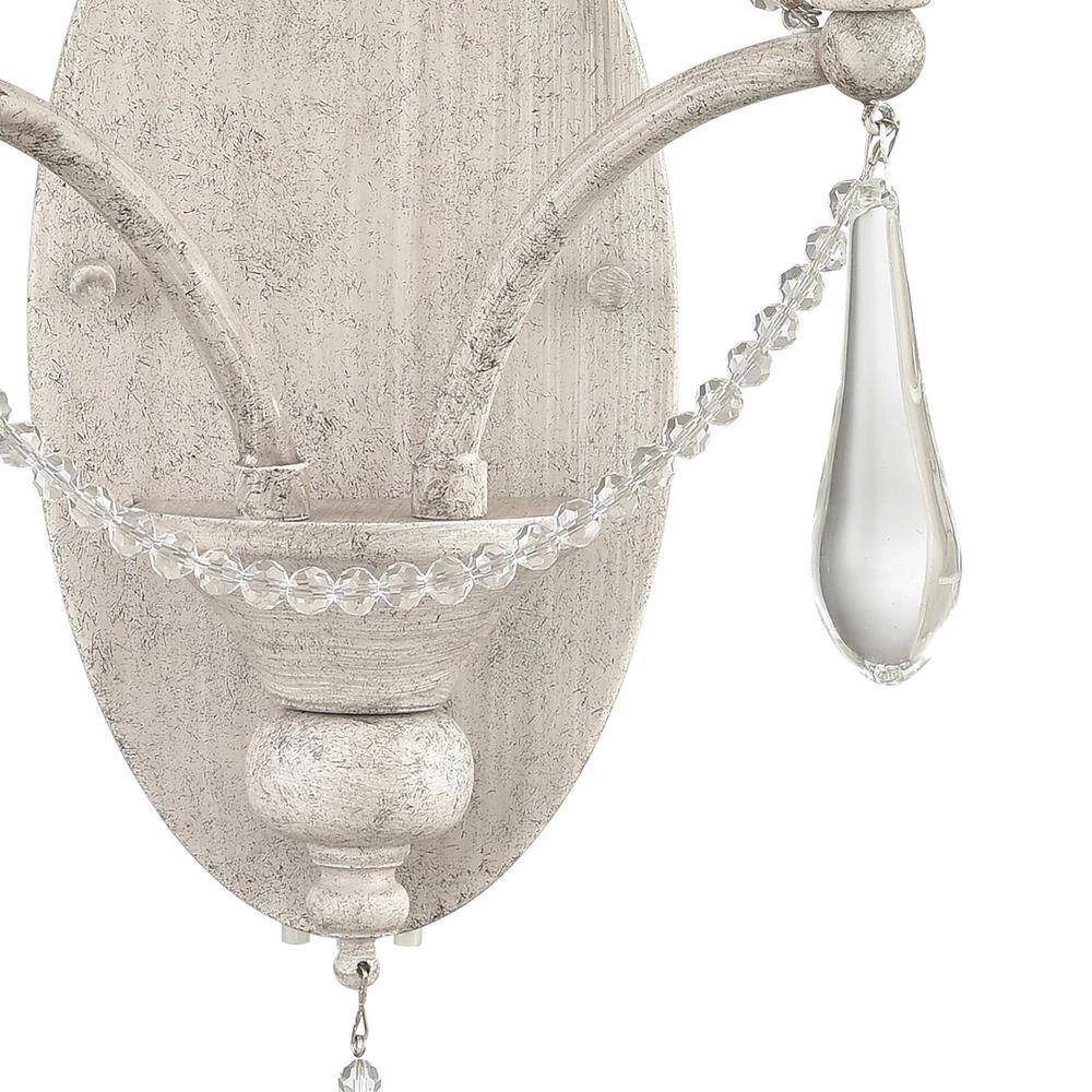 French Parlor 2-Light Vintage White Wall Sconce by Titan Lighting 4 French Parlor 2-Light Vintage White Wall Sconce by Titan Lighting - Image 2