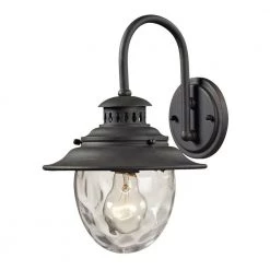 Searsport 1-Light Weathered Charcoal Outdoor Sconce by Titan Lighting