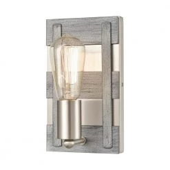 Brigantine 5 in. 1-Light Weathered Driftwood Vanity Light by Titan Lighting