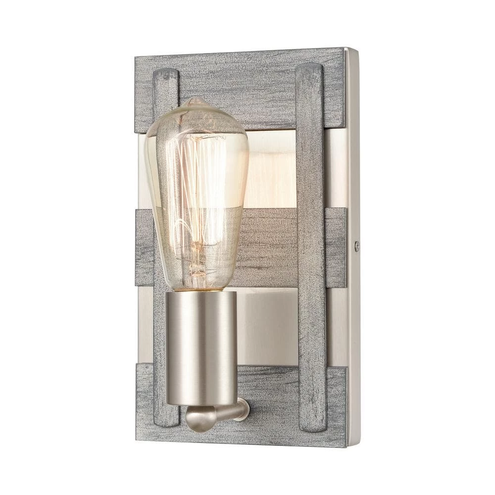 Brigantine 5 in. 1-Light Weathered Driftwood Vanity Light by Titan Lighting 3 Brigantine 5 in. 1-Light Weathered Driftwood Vanity Light by Titan Lighting