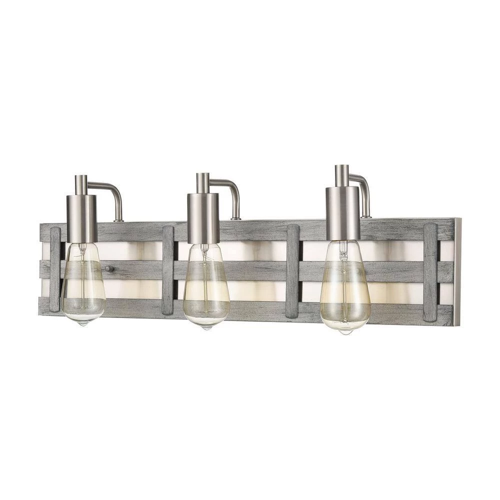 Brigantine 23 in. 3-Light Weathered Driftwood Vanity Light by Titan Lighting 5 Brigantine 23 in. 3-Light Weathered Driftwood Vanity Light by Titan Lighting - Image 3