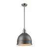 Carolton 1-Light Weathered Zinc/Polished Nickel Pendant by Titan Lighting 1 Carolton 1-Light Weathered Zinc/Polished Nickel Pendant by Titan Lighting -Titan Lighting sale2022 weathered zinc polished nickel titan lighting chandeliers tn 13171 64 1000