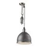 Carolton 1-Light Weathered Zinc/Polished Nickel Pendant by Titan Lighting -Titan Lighting sale2022 weathered zinc polished nickel titan lighting chandeliers tn 13172 64 1000