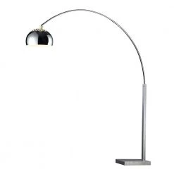 Penbrook Arc 70 in. Chrome Floor Lamp with White Marble Base by Titan Lighting