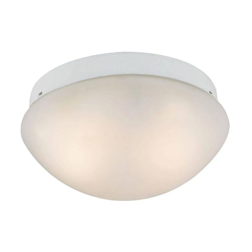 2-Light White Mushroom Flushmount by Titan Lighting 3 2-Light White Mushroom Flushmount by Titan Lighting