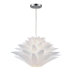 Inshes 1-Light White Mini Pendant Lamp by Titan Lighting