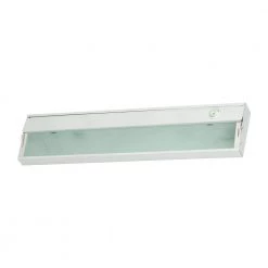 2-Lamp LED White Cabinet Light with Diffused Glass by Titan Lighting